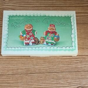 Longaberger Roger & Ginger Ceramic Cookie Molds with Ribbon for Hanging